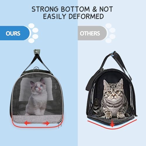 BurgeonNest Cat Carrier up to 20 Lbs, Portable Top Load Pet Travel Bag - Image 6