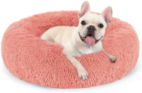 rabbitgoo Calming Cat Beds for Indoor Cats, 27 inches, Pink by rabbitgoo