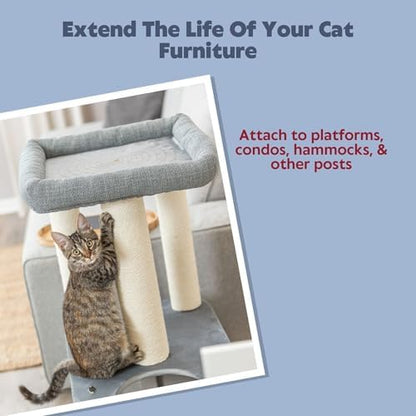 TRIXIE Replacement Sisal Post for Cat Scratching Posts, Backup Scratcher for Indoor Cat Furniture, Trees and Towers, 3.5 in x 11.8 in (9 x 30 cm) - Image 2