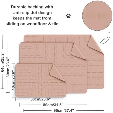 OHMO Large Cat Litter Mat, 31.5x23.6 Silicone Trapping Mat Coral - Image 5