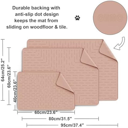 OHMO Large Cat Litter Mat, 31.5x23.6 Silicone Trapping Mat Coral - Image 5