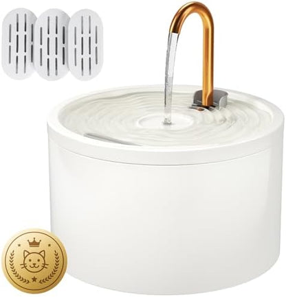 DOOOB Ceramic Cat Water Fountain, Ceramic Cat Fountain with Copper Spout by dooob
