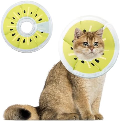 Soft Adjustable Cat Cone Collar, Comfortable Cat Recovery Collar by MAIIU