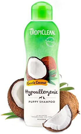 TropiClean Gentle Puppy Shampoo, Sensitive Skin, Coconut Scent, 20oz by TropiClean