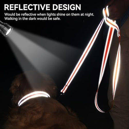 Joytale Reflective Dog Leash for Small Dogs, 4 FT x 3/4", Orange - Image 4