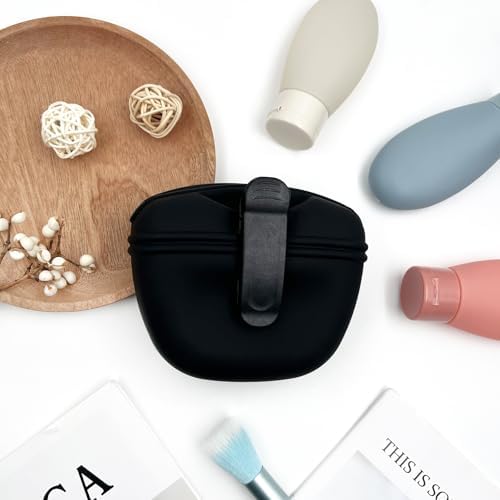 Black Silicone Dog Treat Pouch, Portable Pet Training Snack Bag with Magnetic Closure and Waist Clip for Dog Walking - Image 7