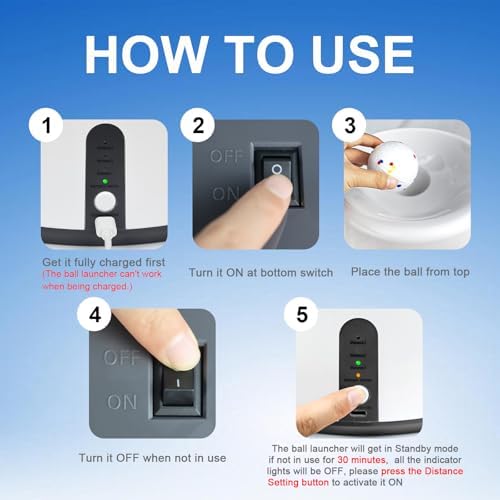 MEKAPLE Automatic Dog Ball Launcher, Upgraded Interactive Dogs Balls Thrower for Small Dogs, Distance Adjustable Mental Stimulating Dog Toys with 4 Durable Etpu Balls 2.2 Inch (Silver Grey) - Image 5