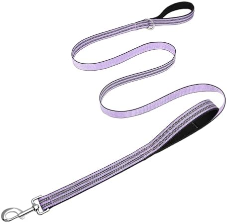 Hikiko 6FT Dog Leash with 2 Padded Handles Reflective,Lavender by Hikiko