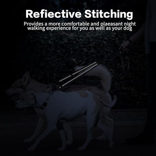 YAODHAOD Double Dog Leash,Two Dog Leash Splitter, No Tangle 360° Swivel Rotation Reflective Lead, Adjustable Length Bungee Heavy Duty Walking Training Dual Extension (Black) - Image 5