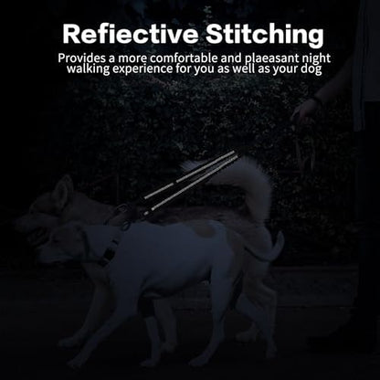 YAODHAOD Double Dog Leash,Two Dog Leash Splitter, No Tangle 360° Swivel Rotation Reflective Lead, Adjustable Length Bungee Heavy Duty Walking Training Dual Extension (Black) - Image 5