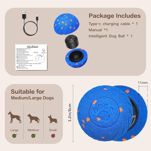 Interactive Dog Ball, Smart Interactive Dog Toys for Medium and Large Dogs - Image 7