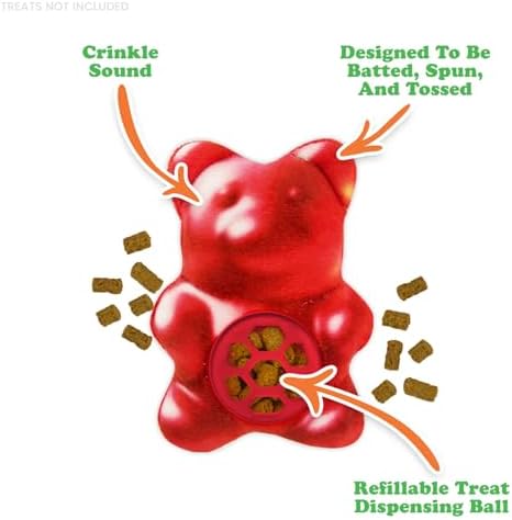 Meowijuana Knock 'n' Nibble Gummy Bear Treat-Dispensing Cat Toy - Image 2