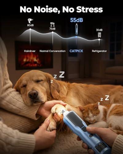 CATPICK 7-Speed Quiet Dog & Cat Nail Grinder with 360° LED for Thick Nails - Image 2