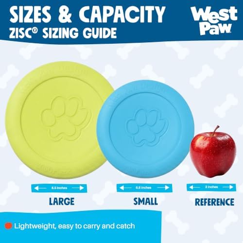WEST PAW Zogoflex Zisc Dog Flying Disc, High Flying Aerodynamic Disc for Dogs Puppy – Lightweight, Floatable Disc for Fetch, Tug of War, Catch, Play – Doubles as Food/Water Bowl, Small, Granny Smith - Image 6