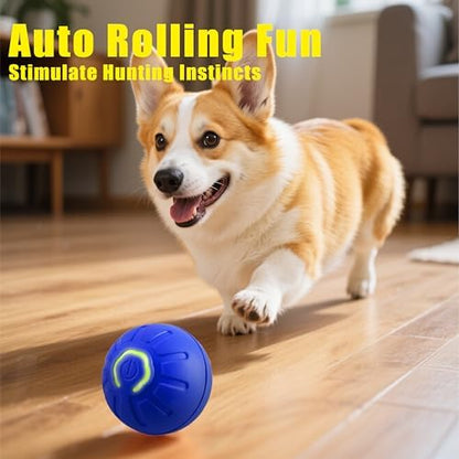 BIONEMAGILI Interactive Self-Moving Pet Toy Ball - Motion-Activated Auto Rolling, Military-Grade Chew Resistant, USB-C Rechargeable for Small Dogs & Cats (Orange/S/New3) - Image 2