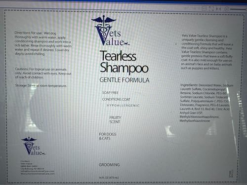 Puppy Tearless Shampoo & Conditioner - Gentle Wash for Puppies with Sensitive Skin – Mild, Tear-Free Formula Suitable for Dogs 4 Weeks and Older – Made in the USA (16 oz) - Image 5