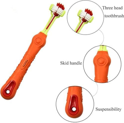 Orgrimmar 8 Pcs 3-Sided Pet Toothbrush Dog Cat Mouth Dental Teeth Care - Image 2