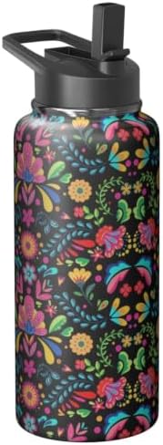 32 oz Mexican Flower Water Bottle by Unknown