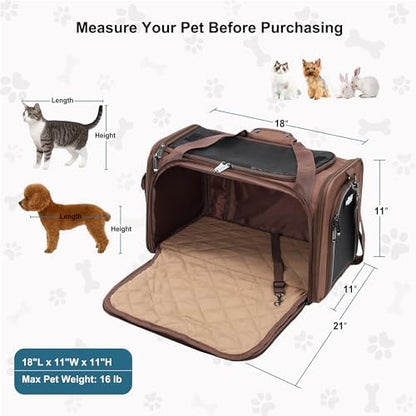 EliteField Deluxe Soft Pet Carrier for Cats and Dogs (3-Year Warranty) - Image 6