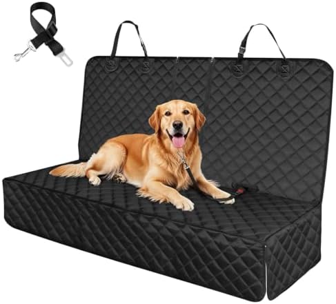 Dog Car Seat Cover for Back Seat Pet Cover for Dogs Waterproof Car Seat Protector Bench Seat Cover, Scratchproof Nonslip Durable Car Seat Covers for SUV,Truck &Cars (Standard Size:52W*48L) by HNCPSYCARSEATCOVERFORDOGS