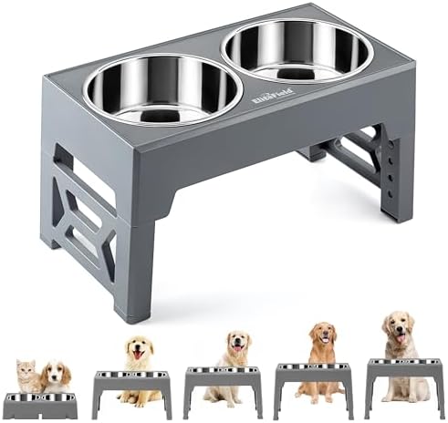EliteField Elevated Dog Bowls, 2 Stainless Steel Bowls (2-Year Warranty) by EliteField