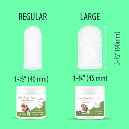 Natureland Dog and Cat Ear Finger Wipes, Large Otic Cleaning, 100 Count - Image 6