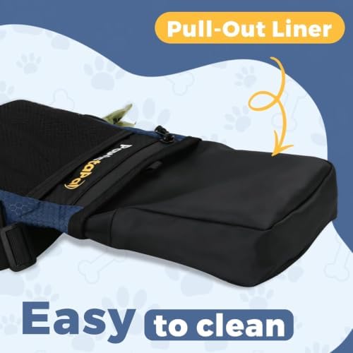 Dog Treat Pouch for Pet Training, One-Hand Magnetic Closure, Hands-Free Treat Bag with Silicone Liner, No Mess No Smell - Image 3