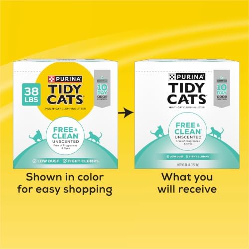 Purina Tidy Cats Free and Clean Unscented Clumping Cat Litter, 38 lb Box - Image 2