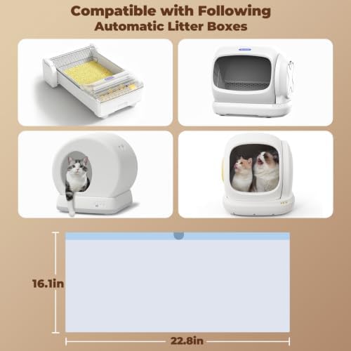 Self Cleaning Litter Box Accessories - Liners for Robotail-C32/C42&UBPET-C31/C41&Meowant-SC01/SC02/SC03/SC09 Self Cleaning Cat Litter Box, 60 PCS - Image 2