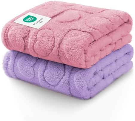 Luciphia 2 Pack Small Dog Blanket, Cozy Fleece Throw for Puppy Cat,57"x40" by luciphia
