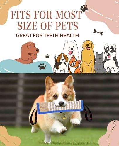 Clysoru Dog Tug Toy Tough Jute Bite Pillow Lasting Training Equipment Puppy to Large Dogs Interactive for Large and Small - Image 2
