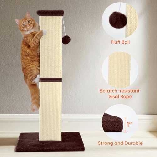 Cat Scratching Post for Indoor Cat, 32 Inch Large Cat Scratcher - Image 4