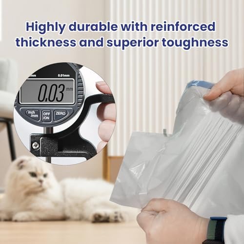 125 Counts Cat Litter Liner Bags Compatible with Neakasa and PetPivot Open-Top Pet Automatic Self Cleaning Cat Litter Box, Waste Bags, 27" x 13"Heavy Duty Replacement Trash Bags with Drawstring (Blue) - Image 5