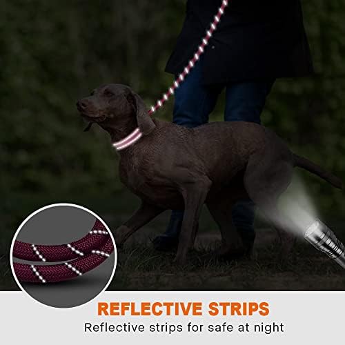 Taglory Rope Dog Leash for Medium Large Dogs, 6 FT Padded Handle, Hotpink - Image 5