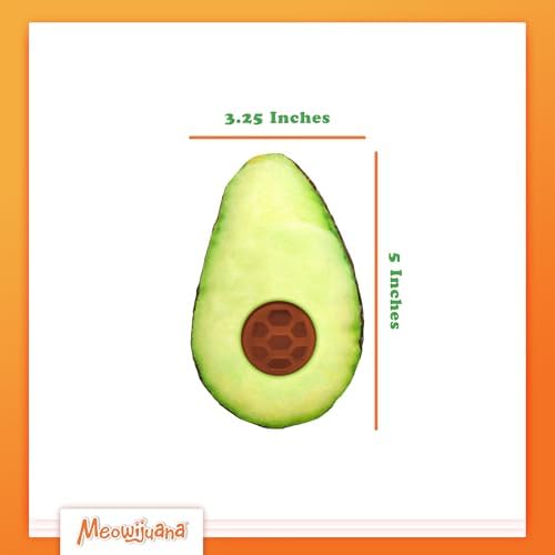 Meowijuana Knock 'n' Nibble Avocado Treat-Dispensing Cat Toy | Refillable - Image 4