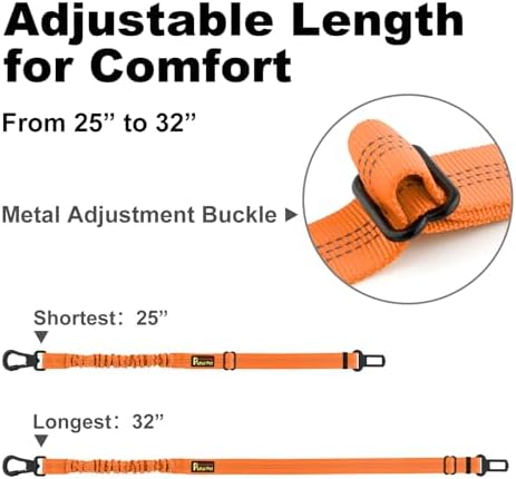Plutus Pet Dog Seat Belt for Car, Adjustable Harness with Elastic Bungee - Image 6