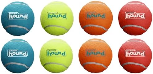 Outward Hound Squeaker Ballz Tennis Ball Dog Toy, X-Small, 1.5", 8-Pack by OutwardHound