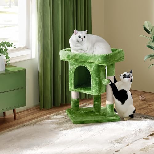 Yaheetech 23.5in Small Low-Profile Cat Tree Condo with Scratching Posts - Image 2