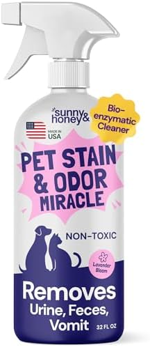 Sunny & Honey Pet Stain and Odor Remover Spray for Carpets, 32floz Lavender by SunnyHoney