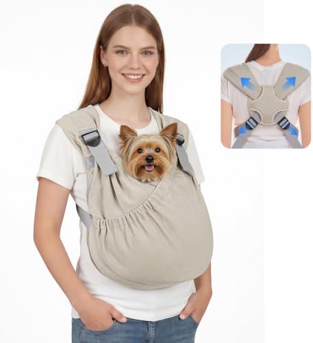 Supet Dog Sling Carrier for Pets, Adjustable Hands Free Front Chest Pouch by Supet
