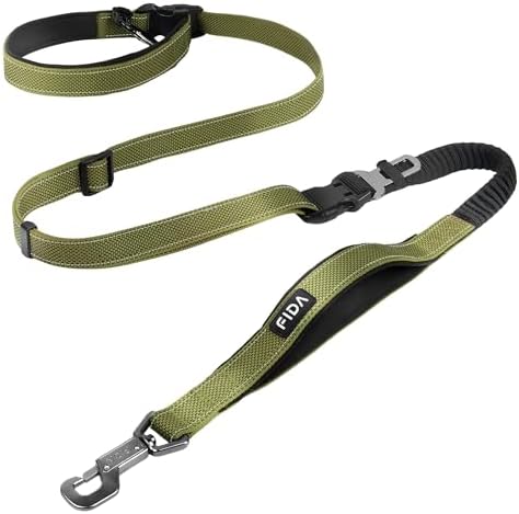 Fida 6-in-1 Hands Free Dog Leash Heavy Duty, Waist Corssbody Dog Leash by Fida