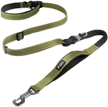 Fida 6-in-1 Hands Free Dog Leash Heavy Duty, Waist Corssbody Dog Leash by Fida