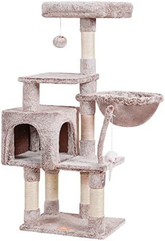 Heybly Cat Tree with Toy, 43.3 inch Cat Tower for Indoor Cats HCT004SMU - Image 5