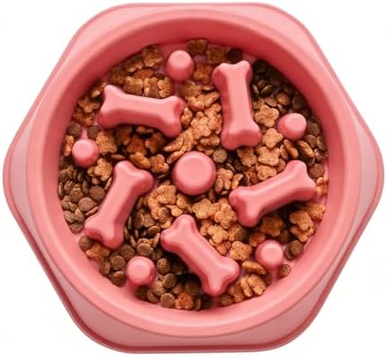 Slow Feeder Dog Bowls Anti Gulping Reduces Gastric Burden Prevents Bloat and Digestive Issues Safe Durable Material Easy to Clean Puppy Slow Feeder Bowl for Healthy Eating Excess Energy Management by Unknown