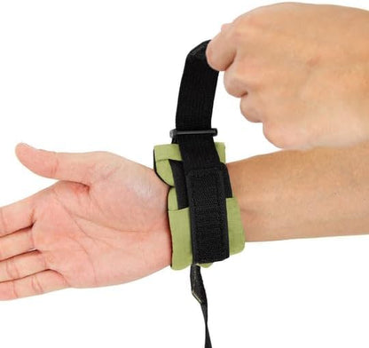 Gooby Ripstop Z Wrist Band Surfer Leash - Green, 6 FT - Comfortable Hands Free Leash with Elastic Band for Small, Medium and Large Dogs