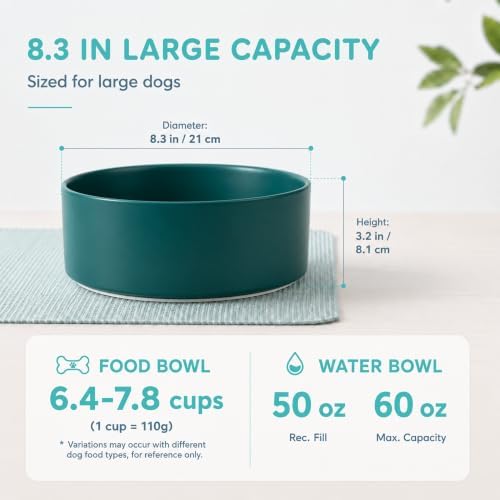 Havniva Ceramic Dog Bowls, 8.3” Dog Food and Water Bowl, Pet Feeding Bowl - Image 2