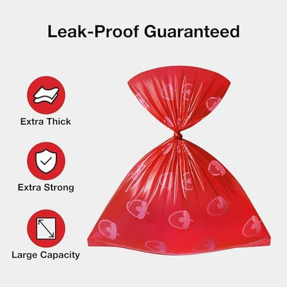 VETRESKA Strawberry Scented Dog Poop Bags, Leak Proof, 300 Counts - Image 3