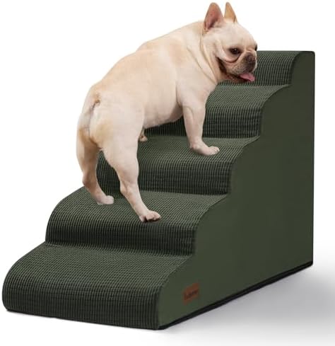 Aodisman Dog Stairs for High Bed,5-Step Pet Ramp for Small Dogs and Cats by AODISMAN