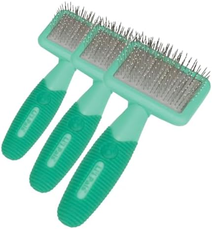 Coastal Pet Li'l Pals Dog Slicker Brush with Coated Tips - Dog Grooming Brush for Small Breeds & Puppies - One Size (3.25” x 7.25”) (Pack of 3) by CoastalPet