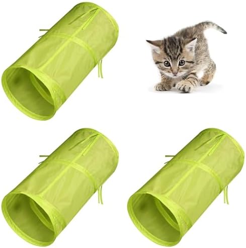 iCAGY Cat Tunnel for Indoor Small Cats Kittens Rabbits, Foldable Tube Toys by iCAGY